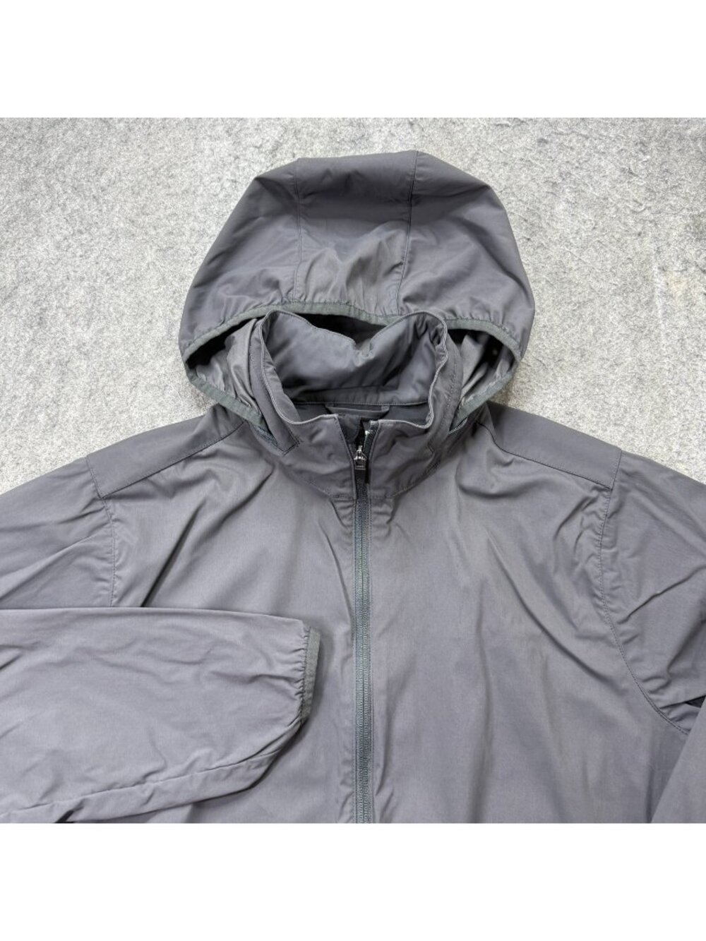 Rhone Jacket Men M Black Hooded Waterproof Full Zip Nylon Stretch